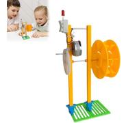 Hand-cranked Water Turbine Generator,DIY Hydroelectric Generator Kit,Can Be Hand-cranked Student Physics Experiment Model,ulic Wheel Hand-cranke-d Power Genera (Finished product)