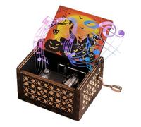 Hand-Cranked Wooden Music Box Clear Exquisite Classic