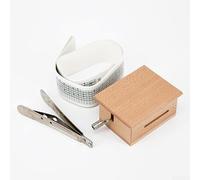 Hand-Cranked Wooden Music Box Kit, with Hole Puncher and, 5 Paper Tapes for Custom DIY Melodies, Decorative Collectible, for Music Lovers and Creative Home Display