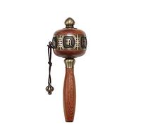 Hand Cranking Buddhist Prayer Wheel Tibetan Prayer Wheel Buddhist Prayer Wheel Copper Hand Held Prayer Wheel With Tibetan Buddhist Six-Character Truth Premium Buddha Scriptures Prayer Wheel For Prayin