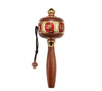 Hand Cranking Buddhist Prayer Wheel Tibetan Prayer Wheel Buddhist Prayer Wheel Copper Hand Held Prayer Wheel With Tibetan Buddhist Six-Character Truth Premium Buddha Scriptures Prayer Wheel For Prayin