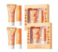 Hand Cream and Lip Balm Set, Fruit-Themed Hand Cream Set, Moisturizing, Nourishing, Repairing, Improves Dryness and Roughness, Repairs Cracked Skin