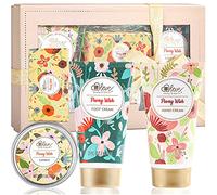 Hand Cream Gift Set-4 Pack Peony Scent Gifts for women Include Hand Cream, Foot Cream, Soap, Scented Candles Birthday Gift Set for Her Valentine's Mothers Day Gifts Christmas