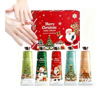 Hand Cream Gift Set, 5PCS Christmas Handcream, Moisturising Hydrating Nourishing Day Night Non-Greasy Moisturizer for Winter Rough Dry Hands, Gift Sets for Women Men