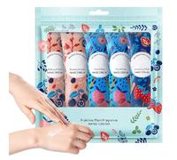 Hand Cream Gift Set, Pack of 5 Hand Cream for Very Dry Hands, Non-greasy Fruit Daily Moisturising hand cream gift set, Perfect for Birthday Mothers day Gifts idea For Her (Plant)