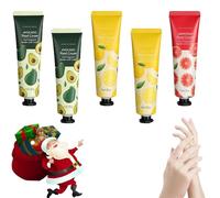 Hand Cream Sets 5 Pack, Christmas Hand Cream Gifts, Fruity Fragrance Handcream, Moisturizing Hands Lotions, Gifts for Women, Deeply Hydrating and Nourishing Hand Lotion, Non-Greasy, Christmas Set