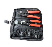 Hand Crimping Tool Set Crimping Tool kit with Cable Cutter & 4 Replaceable die Sets HS-K02C