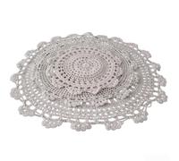 Hand Crochet Cotton Lace Doily Tablecloth Placemats 13/25/35/42cm For Home Cafe Shop Hotel Deco(35cm)