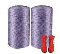 Hand Crochet Yarn - Chunky Chenille Yarn, Super Soft Jumbo Weight, Durable Handmade Washable Polyester | Voluminous Breathable Fabric for DIY Knitting, Blankets, Cushion, Light Purple,