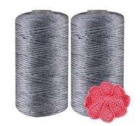 Hand Crochet Yarn - Chunky Chenille Yarn, Super Soft Jumbo Weight, Durable Handmade Washable Polyester | Voluminous Breathable Fabric for DIY Knitting, Blankets, Cushion, grey, riferimento alla