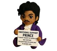 Hand-Crocheted Emotional Support Doll with Positive Affirmations - Cute & Soft Prince Design for Comfort, Encouragement & Decoration