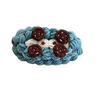 Hand-crocheted hair clips with various fruit patterns, children's hair clips, sweet and cute hair accessories, eco-friendly cotton thread gift set of two (cookies).