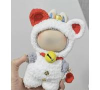 Hand-Crocheted Haute Couture Version, Labu Generation Three Generations 17cm Heart Macaron Vinyl face Change for (Fortune Cat)