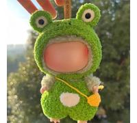 Hand-Crocheted Haute Couture Version, Labu Generation Three Generations 17cm Heart Macaron Vinyl face Change for (Little Frog)