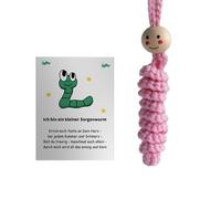 Hand Crocheted Worry Caterpillars With Comfort Card Sensory Toy For Stress Relief Health Portable Gifts Card Emotion Worm