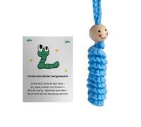 Hand Crocheted Worry Caterpillars With Comfort Card Sensory Toy For Stress Relief Health Portable Gifts Card Emotion Worm