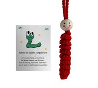 Hand Crocheted Worry Caterpillars With Comfort Card Sensory Toy For Stress Relief Health Portable Gifts Card Emotion Worm