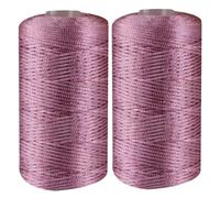 Hand Crocheting Yarn - Summer Art Yarn Cord, Soft Cord Nylon Yarn | Hand Knitting Light Body Yarn, Nylon Thread Summer Yarn, Craft String, 2PCS Macrame Crochet Yarn for Handmade Hats, Bags, Shoes