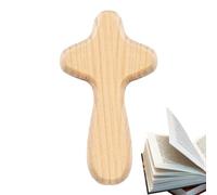 Hand Cross - Small Wooden Holding Cross, Palm Size Hanging Cross for Comfort | Perfect Prayer Companion, Loose Wooden Cross for Meditation, Religious Gifts