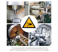 Hand Crushing Warning Sticker Black Pp Self Adhesive Safety Decal