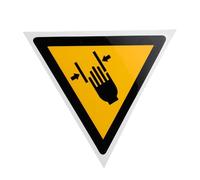 Hand Crushing Warning Sticker Black Self Adhesive Safety Decal