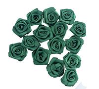 HAND® Dark Green Large Pretty Rose Ribbon Trims for Clothing, Accessory and Soft Furnishings Embellishment - 28 mm - Pack of 15