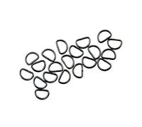 HAND® Dark Gun Metal Tone 14 mm Small D Ring Buckle - for Making or Repairing Belts, Bags 14 mm W x 10 mm H - Pack of 20