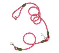 Hand dog necklace, reflective adjustable for medium or large dog, nylon lanyard for walking and dressage for daily walking or jogging (A)