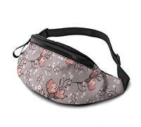 Hand Draw Abstract Flower Pattern Casual Fanny Waist Pack Bag Adjustable Lightweight Sport Belt Waist Bag for Sports Running Hiking Biking Walking