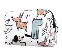 Hand Draw Animals Cosmetic Bag for Women, Travel Toiletries Bags Large Makeup Handy Pouch Organiser Bag with Zipper