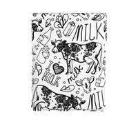 Hand Draw Cow And Milk, PU Leather Laptop Sleeve, Notebook Bag Laptop Case Sleeve Tablet Briefcase