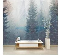Hand Drawn Abstract Forest Mist Nature Landscape 3D Wallpaper Easy Install Feature Office Living Room Sofa Bedroom TV Background Wall Decoration-250cm×170cm