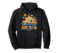 Hand Drawn Alexandria Egypt Travel Souvenir Landmark Gift Pullover Hoodie