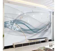 Hand Drawn Art Line Geometric Dandelion 3D Wallpaper Silky Texture Home Study Office Grey Dining Room Sofa Bedroom Living Room TV Backdrop-350cm×256cm
