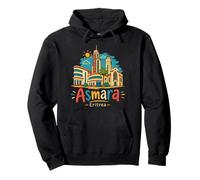 Hand Drawn Asmara Eritrea Travel Souvenir Landmark Gift Pullover Hoodie
