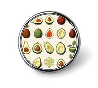 Hand Drawn Badges Decorative, Durable Aluminum Alloy Round Badge, Lightweight Button Brooch for Shirts, Jackets, Hats, Uniforms 1"