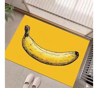 Hand Drawn Banana Door Mats 60 X 90 Cm, Simple Stylewashable Indoor Doormat Non-Slip, Dirt Trapper Front Door Mat Inside, Super Absorbent Entrance Rug For Entryway,Yellow