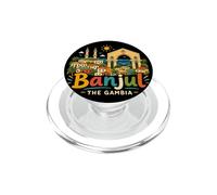 Hand Drawn Banjul The Gambia Travel Souvenir Landmark Gift PopSockets PopGrip for MagSafe