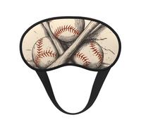 Hand Drawn Baseball Bats and Ball Sleep Eye Mask for Women Men Soft and Comfortable Sleep Mask Blackout Sleeping Eye Cover for Travel Yoga Nap Shift Work