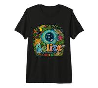 Hand Drawn Belize Travel Souvenir Landmark Gift Premium T-Shirt