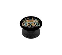 Hand Drawn Benghazi Libya Travel Souvenir Landmark Gift PopSockets Adhesive PopGrip