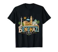 Hand Drawn Benghazi Libya Travel Souvenir Landmark Gift T-Shirt