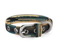 Hand Drawn Buildings Pet Collar, Adjustable Dog Collars with Buckle Stainless Steel D-Ring, Comfortable Collar for Small Medium Dogs and Cats