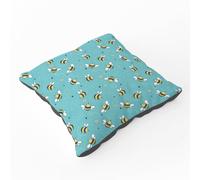 Hand Drawn Busy Bees Floor Cushion Warren Reed - Designer Blue Large