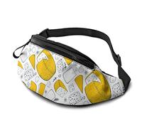 Hand Drawn Cheese Casual Fanny Waist Pack Bag Adjustable Lightweight Sport Belt Waist Bag for Sports Running Hiking Biking Walking