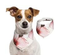 Hand Drawn Cherry Blossom Flower,Pet Bib Scarf Cats Dog Bandana Dogs Towel Bib Adjustable Pet Scarf,L