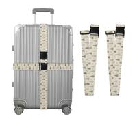 Hand Drawn Christmas Bow Pattern Luggage Straps 2 Pack Luggage Straps for Suitcases Travel Straps Belt Accessories Luggage Connector Adjustable Heavy Duty Belt