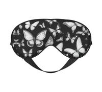 Hand Drawn Color Butterfly 1 Print Eye Mask,Soft Blackout Blindfold Eye Cover for Women Men Full Night's Sleep,Travel