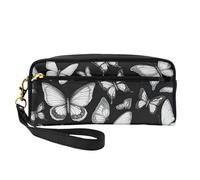 Hand Drawn Color Butterfly 1 Print Pencil Case Makeup Bag for Accessory Cosmetic Stationery Toiletry Travel Companion