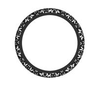 Hand Drawn Color Butterfly Print Auto Car Steering Wheel Cover Universal 15 Inch Anti-Slip Wheel Protector For Women Men